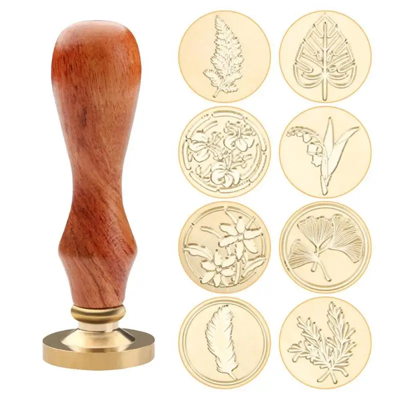 Ретро растения металлический уплотнительный воск печать штамп для DIY Свадебные