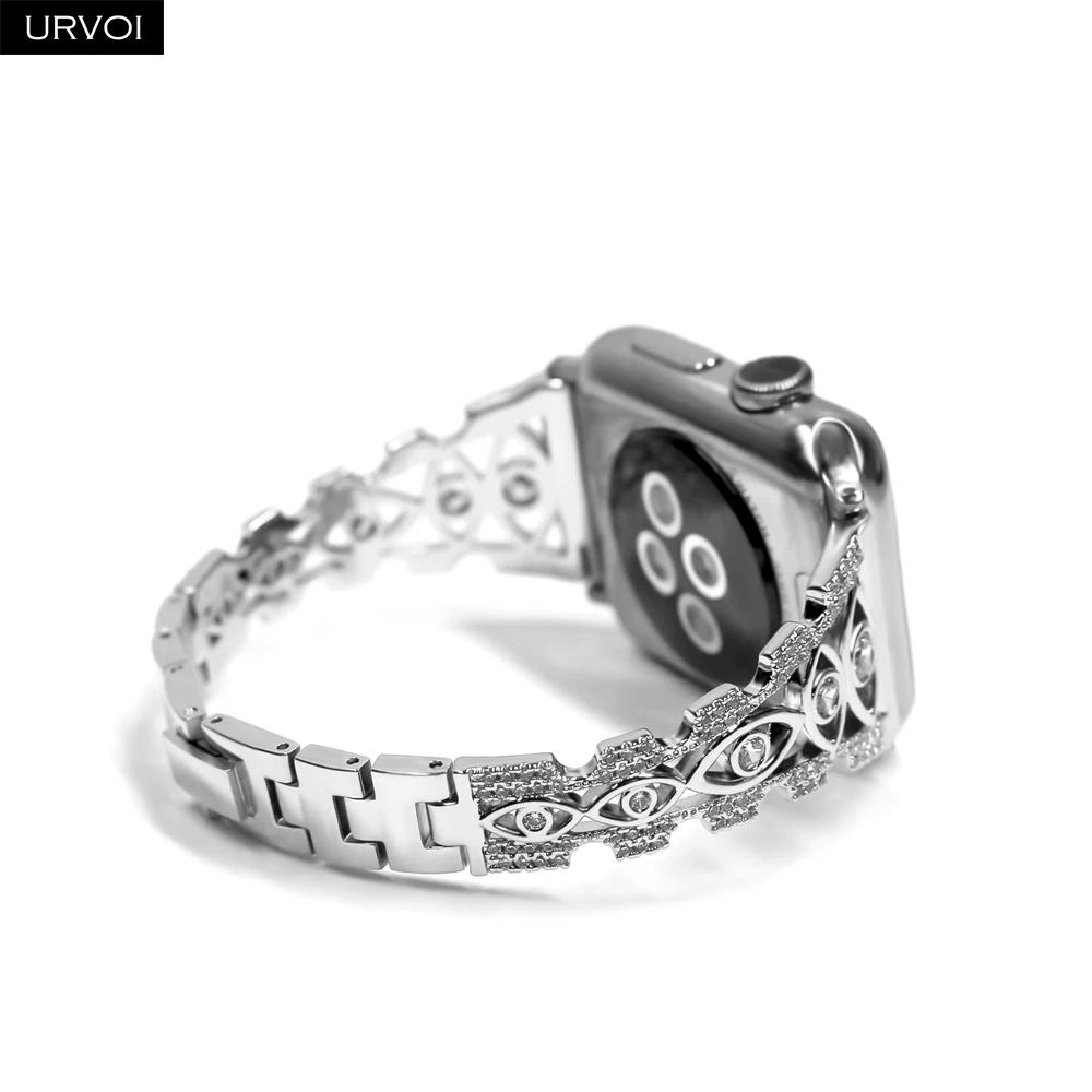 URVOI браслет-цепочка для глаз Apple Watch 6 SE 5 4 3 2 1 медный и нержавеющий стальной ремешок