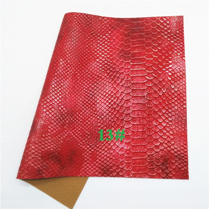13 Glitterwishcome 21X29 см A4 размер винил для бантов металлическая змеиная кожа, синтетическая искусственная кожа листы для бантов, GM494A - Цвет: 13