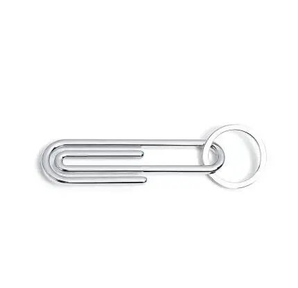 

2021 Fashion TB Thom Keychain Men Women Metal Paper Clip Key Chain Car Keys Accessories Birthday Wedding Anniversary Gift