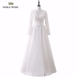 Вечерние платья, вечернее платье De Soiree, кружевные аппликации, бисероплетение, вечерние платья с длинными рукавами для невесты, элегантное платье для выпускного вечера