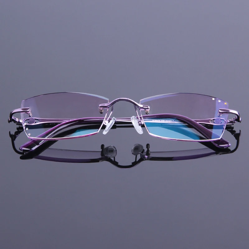 Очки женские без оправы с бриллиантовой отделкой высокой прозрачностью