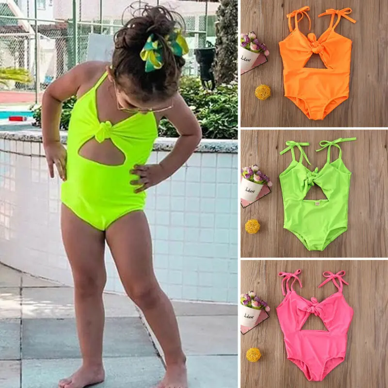 Kids Baby Girl Bowknot Swimsuit Swimwear Bikini Tankini Swimming Bathing Suit | Спорт и развлечения