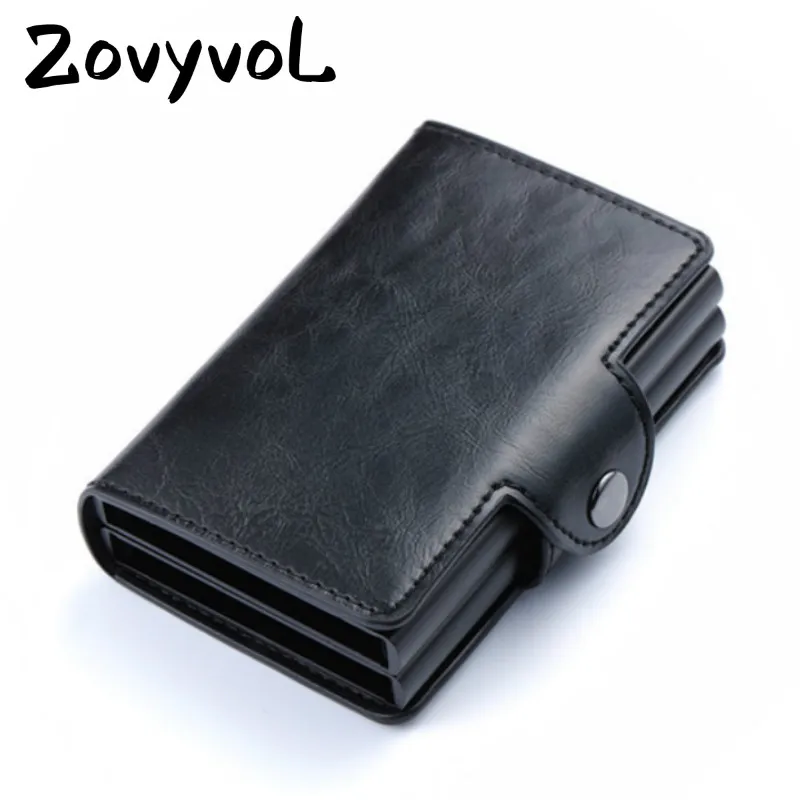 ZOVYVOL RFIDBlocking из искусственной кожи алюминиевый двойной слой держатель для карт