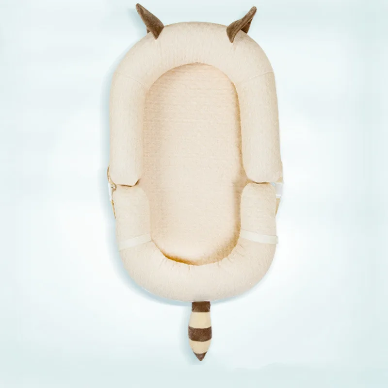 Переносная колыбель с мультипликационным рисунком для новорожденных