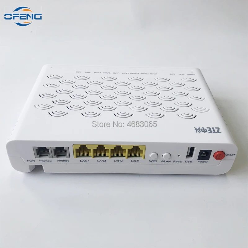 Новый оптоволоконный модем ZTE F460 5 0 EPON ONU ONT 4FE + 1TEL WIFI USB английская прошивка