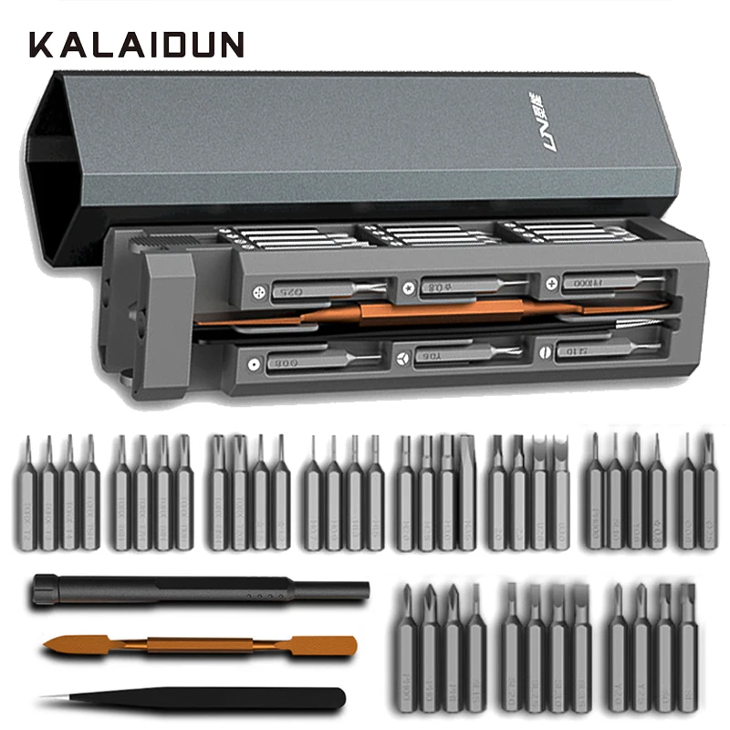 Набор отверток KALAIDUN 44 в 1 прецизионные магнитные биты комплект Torx разборный