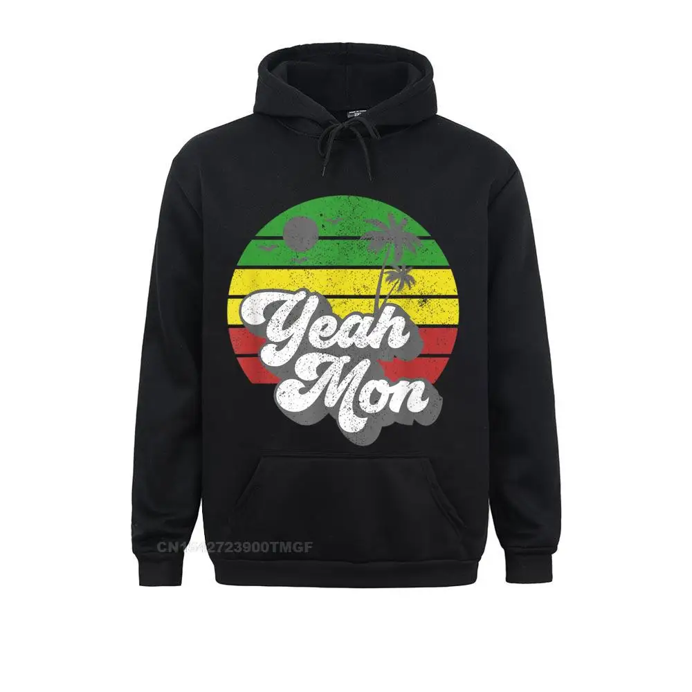 Yeah Mon Jamaica Rasta Roots Rock Reggae Jamaican Retro Hoodie Funky Long Sleeve Camisa Men Hoodies Sportswears Fall