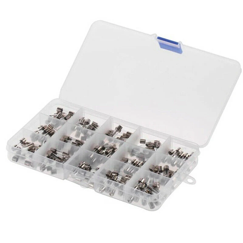 150 шт. 250V быстродействующие Стекло 5X20mm предохранители автомобиля трубка Ассорти