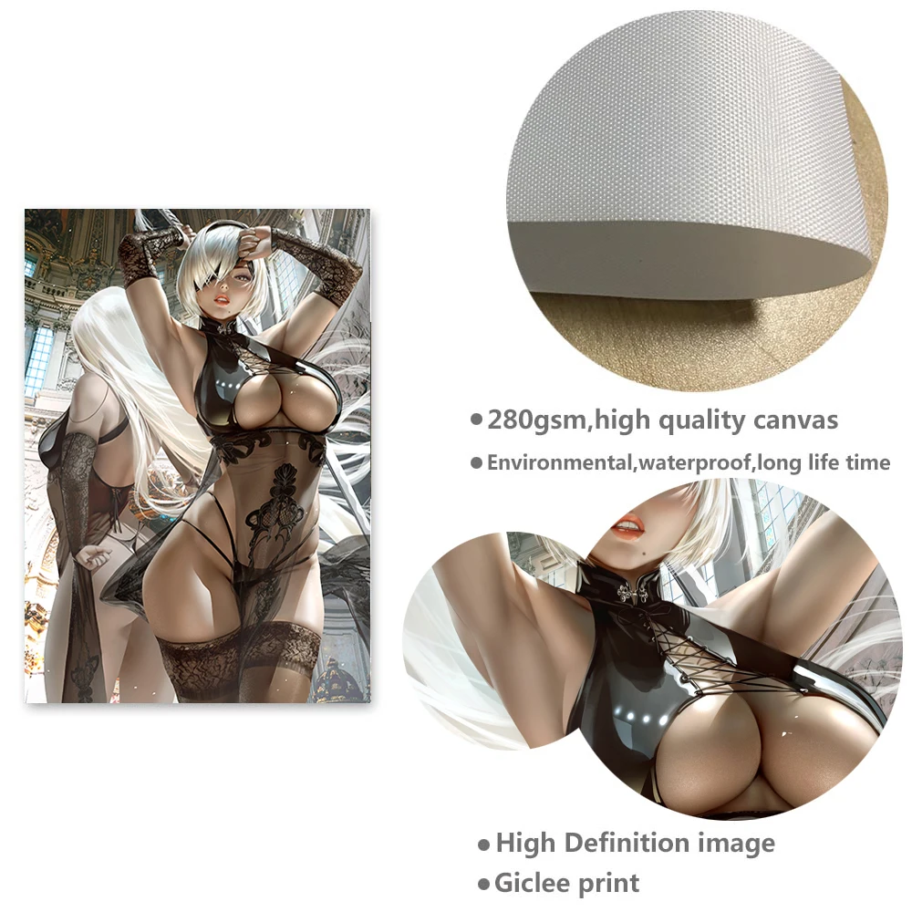 Пользовательская Печать на холсте KDA Evelyn Ari 3D Сексуальная аниме-девушка