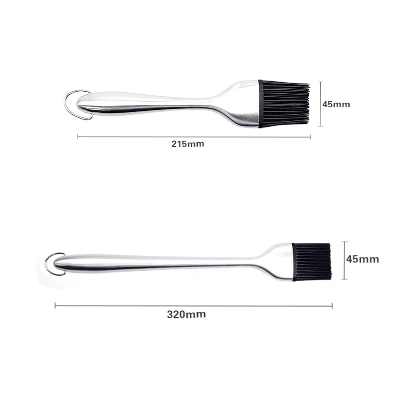 

Basting Brush - Grilling BBQ Baking, Pastry, and Oil, 304 Stainless Steel Brushes For Kitchen Cooking & Marinating, Set of 2