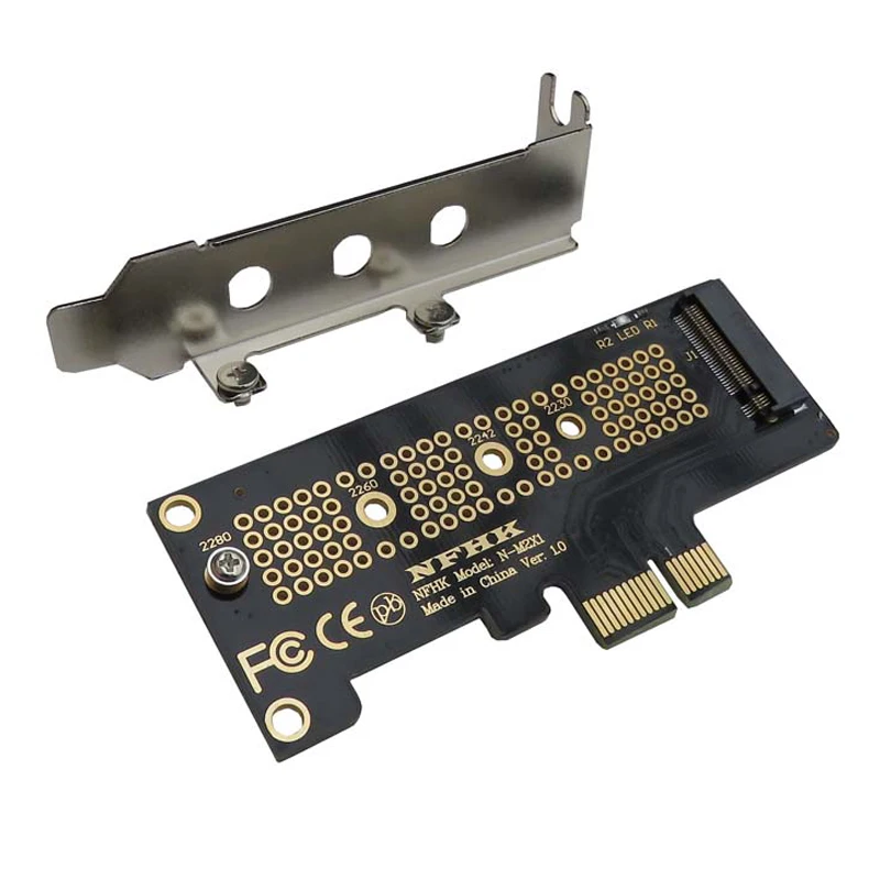 Адаптер NVMe PCIe M.2 NGFF SSD на x1 адаптер карта с кронштейном PCI E для 2230 2240 2260 2280 M2|Платы