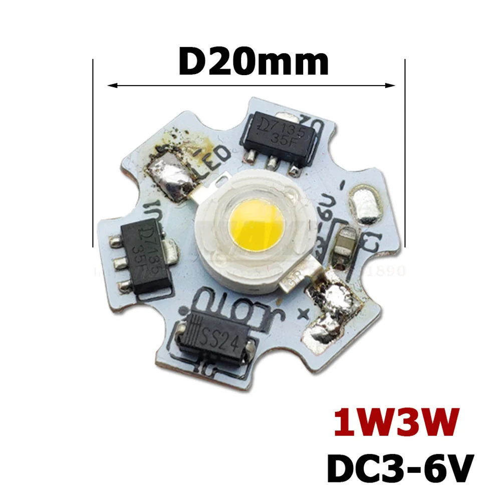 Фото DC3-6V светодиодный PCB Instal светодиодный 1 Вт 3 Вт чип SMD COB Doide Теплый Холодный белый, красный, зеленый, голубой, желтый 660 440 УФ растут светильник ... №3