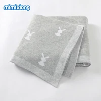 baby blankets 100cotton knitted newborn infant swaddle wrap easter rabbit toddler boy girl stroller bed quilts 10080cm covers