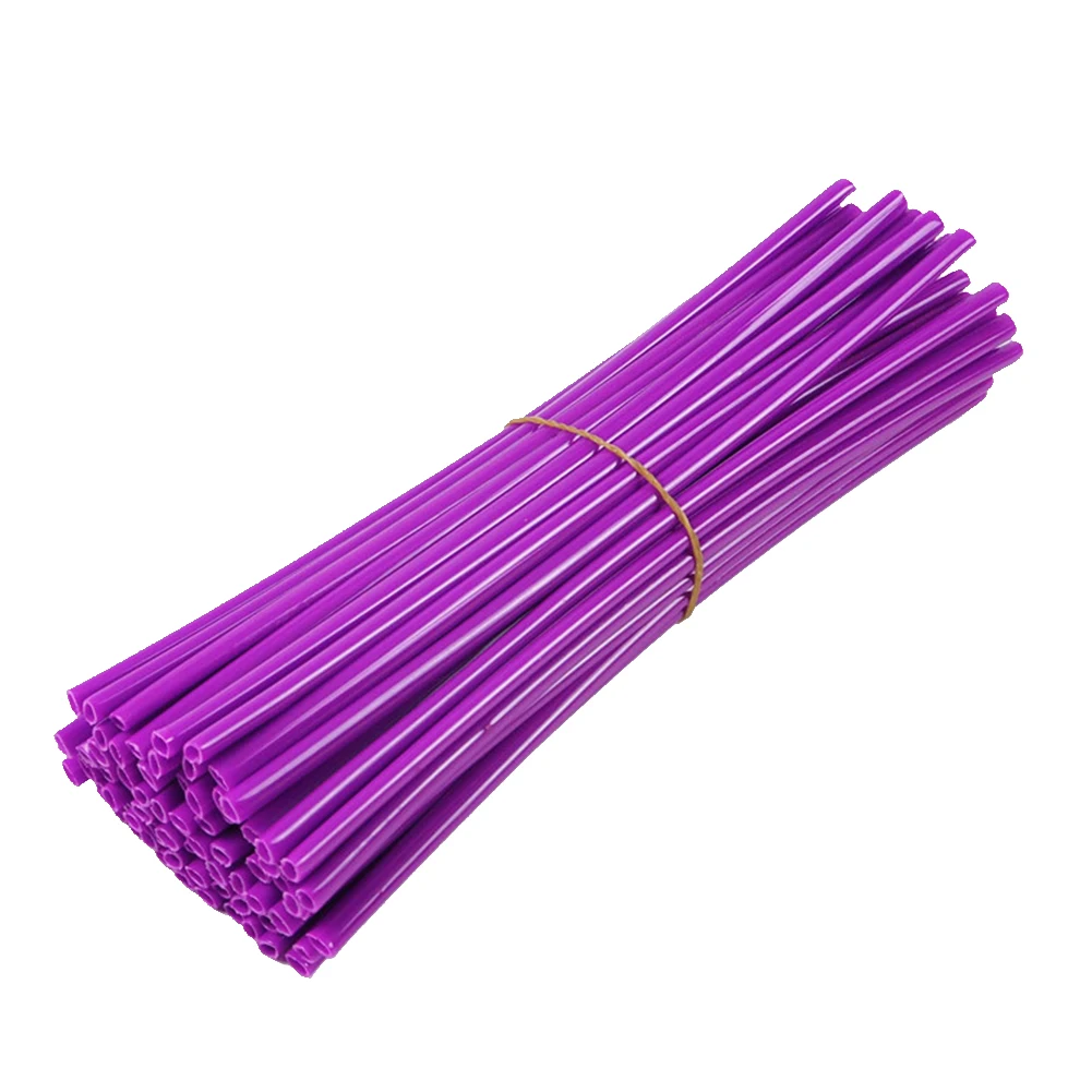 

72pcs Colorful Guard Tubes Motorcycle Bike Rim Skins Decoration Wheel Spoke Cover Wraps Protector Dirtbike Easy Install