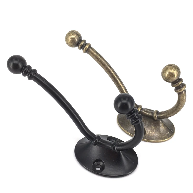 

1x Bronze/Black Wall Mounted Clothes Hook Hat Hangers Wall Door Coat Bag Robe Hooks Hanger
