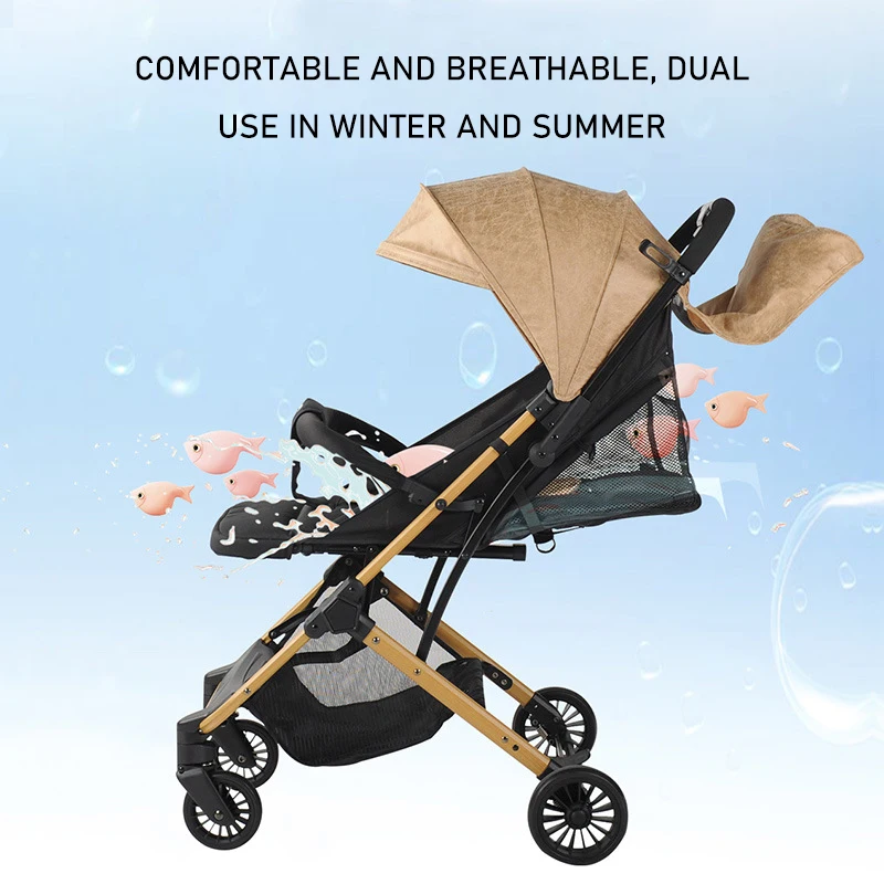 

2020 New 6.5KG Light Stroller Gold Frame Car Portable Carriage Umbrella Baby Stroller Newborn Travelling Pram On Plane Gifts