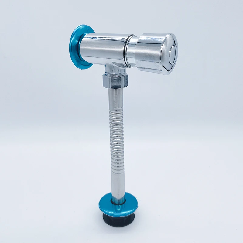 Кнопочный клапан Chromeplate для туалета и ванной комнаты ручная задержка