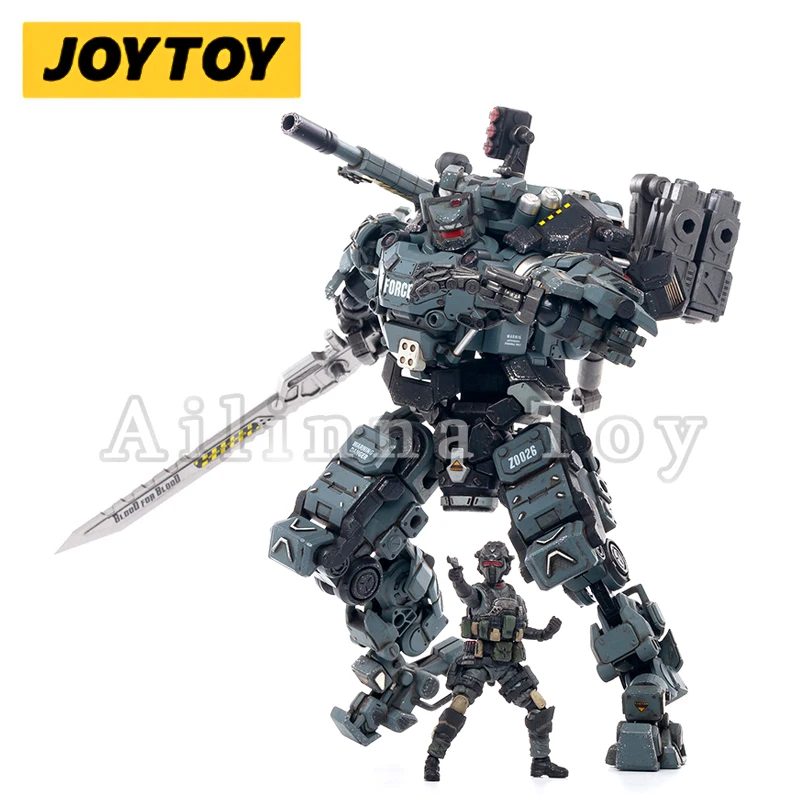 Экшн-фигурка меха JOYTOY 1/25, стальная броня, серая версия, аниме Коллекционная модель, игрушка для подарка, бесплатная доставка