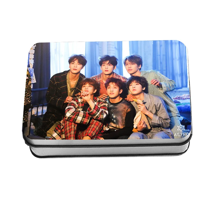 Kpop ASTRO пятый мини-альбом фотография Поляроида Lomo карты Fans ASTRO вентиляторы подарки металлический ящик 40 шт./кор. Прямая - Цвет: ASTRO