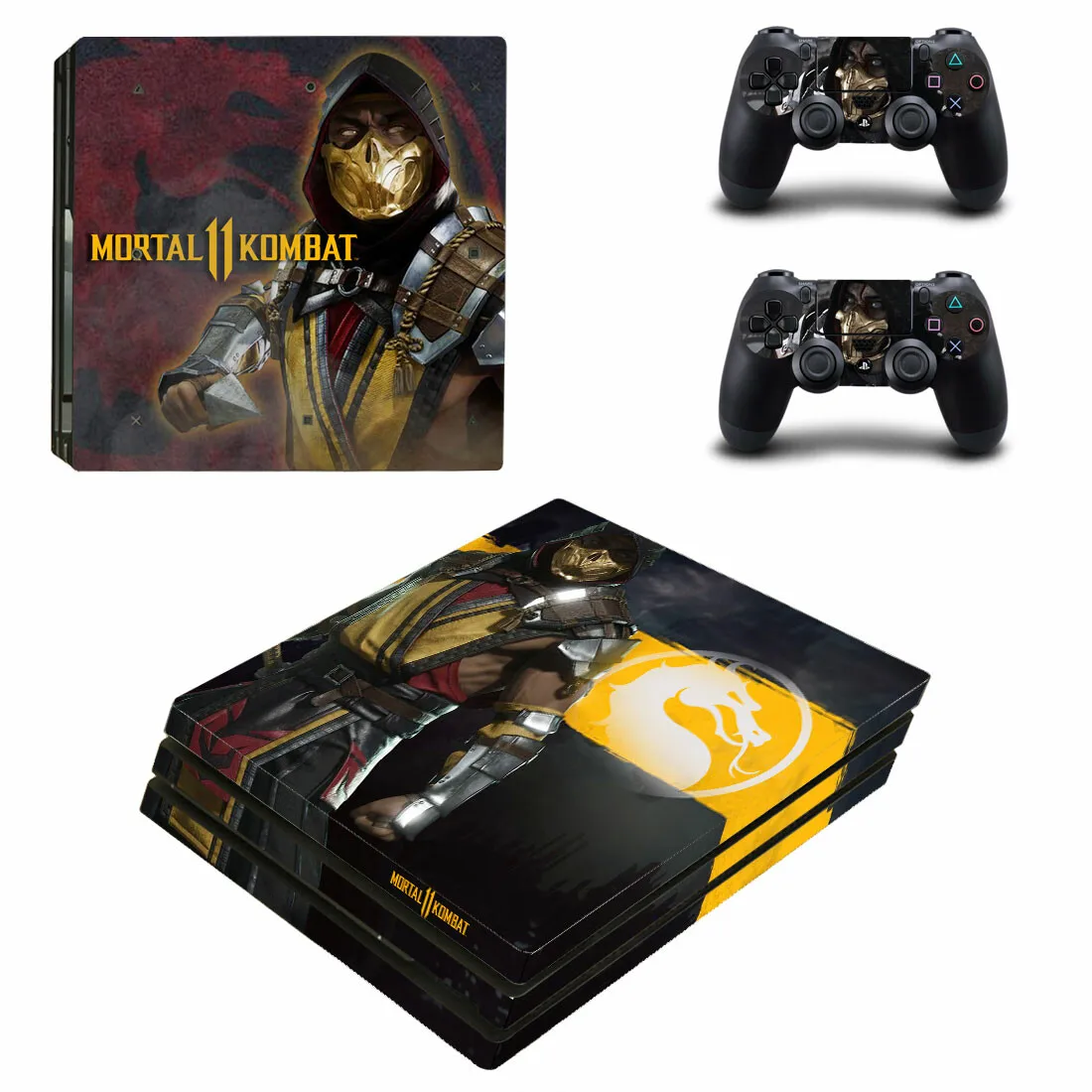 Mortal Kombat PS4 Pro Stickers Play station 4 Skin Sticker Decal For PlayStation 4 PS4 Pro Console & Controller Skins Vinyl images - 6