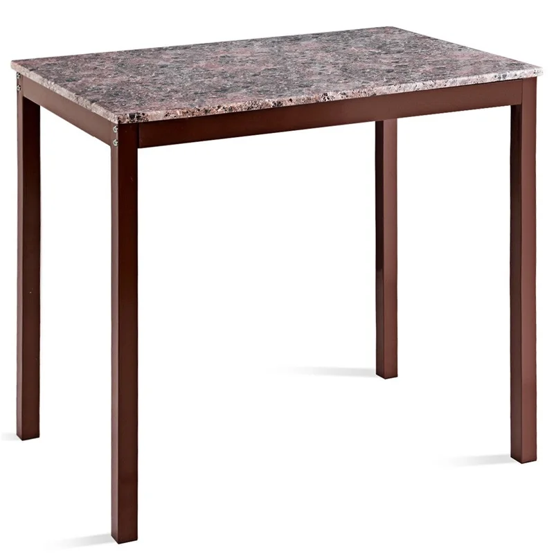 3 шт. Высота стойки искусственный мраморный обеденный комплект стол и стул набор