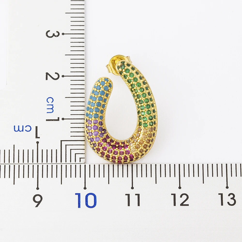 2021 New Colorful Drop Earrings for Women Dance Party Delicate Accessories Copper Zircon Birthday Wedding Trendy Jewelry Gift | Украшения и