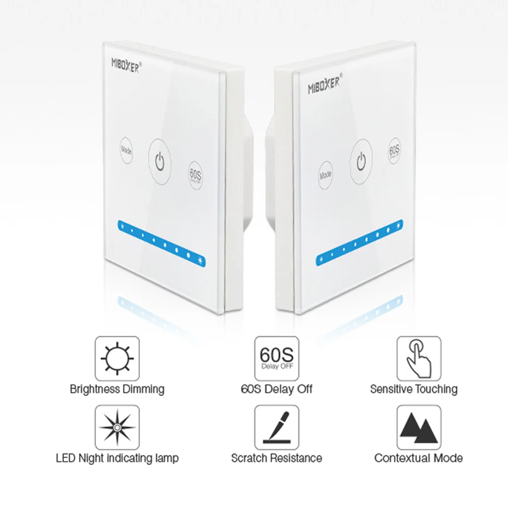 

Milight FUT090 2.4G Remote Controller LCD Screen Max 99 Zones Control for Mi.Light LED Tracklight LS1 4 in 1 Smart Controller