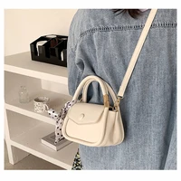 fashion ladies mini vintage ribbon pu leather bags 2021new trendy womens crossbody shoulder bag brand design small purses