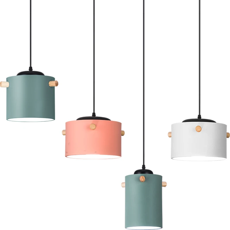 Скандинавский деревянный подвесной светильник освещение висячая лампа
