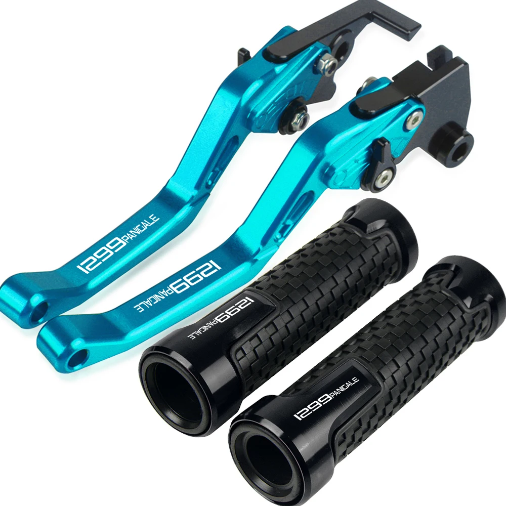 

For Ducati 1299PANICALE/SR 2015-2018 2017 2016 Motorcycle Accessories Short Brake Clutch Levers Handlebar Hand Grips With Logo