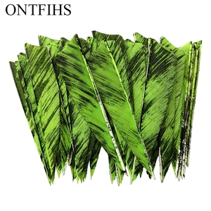 100 шт. ONTFIHS новые 3-дюймовые стрелы с перьями для стрельбы из лука с вырезанными чернилами перья для рисования стрел