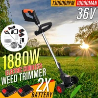 wireless 36v 1880w electric grass trimmer handheld lawn mower brush cutter agricultural household weeder garden pruning tool