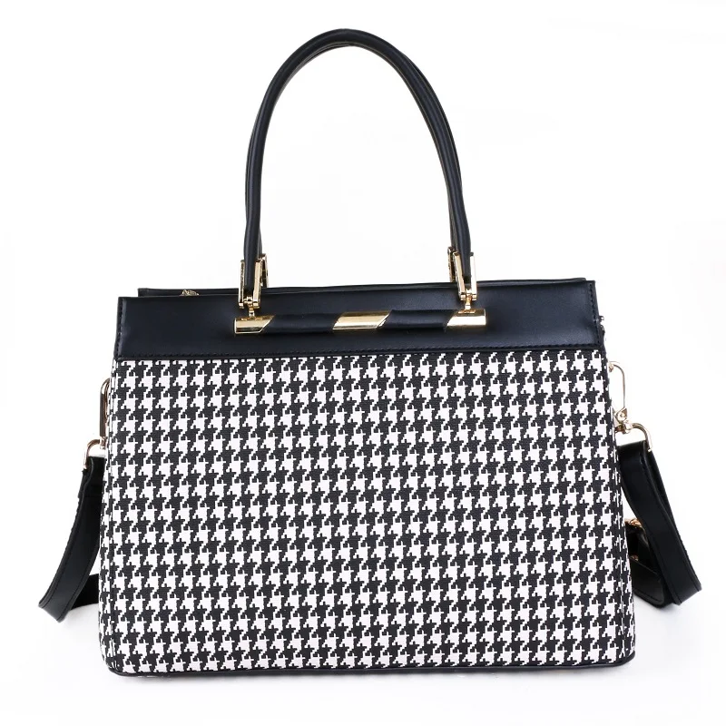 

Популярная вместительная сумка в Корейском стиле для женщин, Новинка осени 2021, трендовая Сумка-тоут из твида, модная сумка через плечо для подмышек