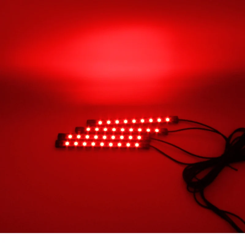 RGB 12V 9 Светодиодный светильник полоса для салона автомобиля декоративные полосы