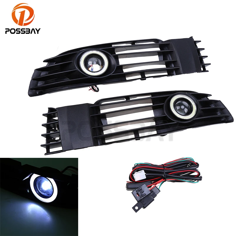 POSSBAY Ангельские глазки туман светильник Авто Halo Rigns Белый светодиодный