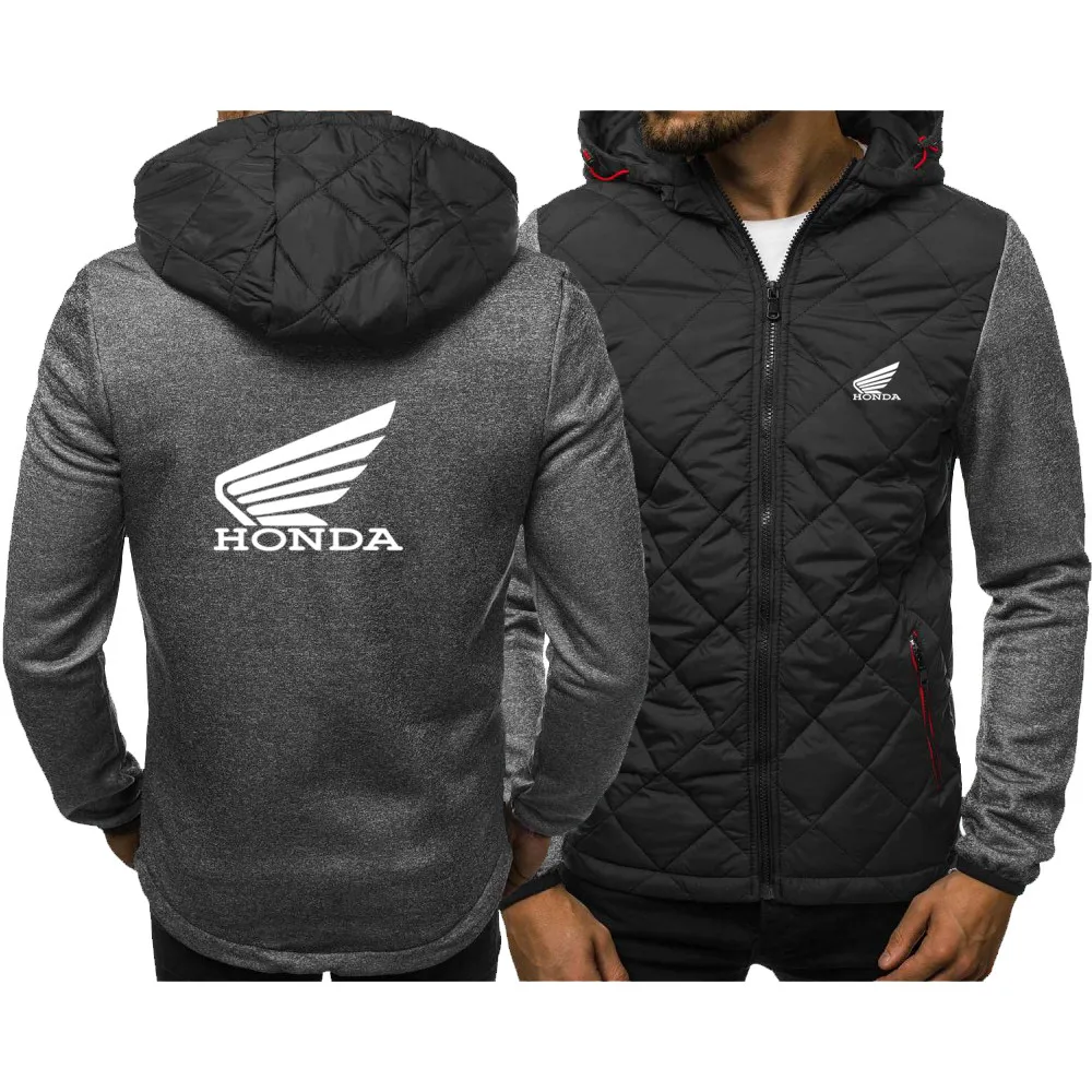 

Men's spring and autumn HONDA printing casual diamond stitching hoodie fashion cardigan long-sleeved zipper jacket hoodie
