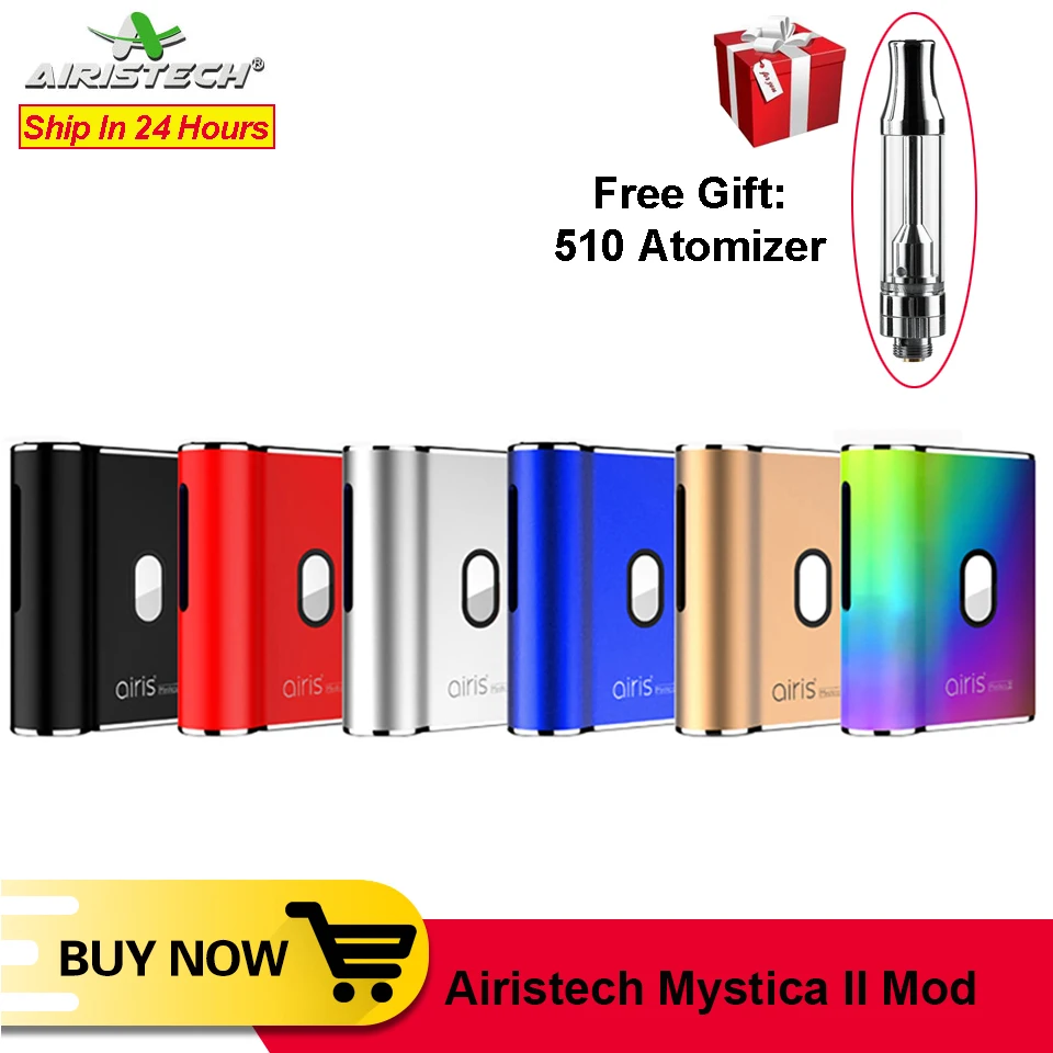 Airistech Airis mystica II комплект 450 мАч батарея для 12 мм 0,5 мл/1,0 мл масляный бак mystica 2 Vape испаритель переменного напряжения