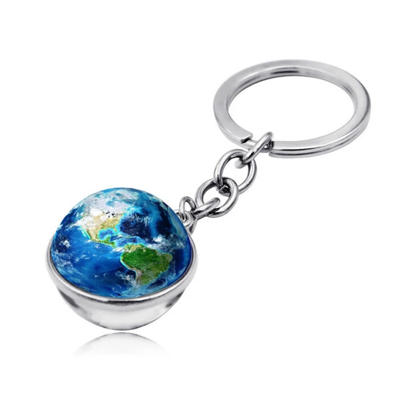 Брелок для ключей мужчин и женщин креативный двухсторонний стеклянный шар
