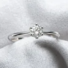 Оригинальное обручальное кольцо из платины и серебра с бриллиантом с муассанитом толщиной 0,5 карат D цвета