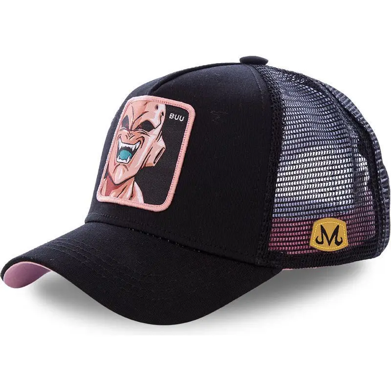 

2021 Brand Cartoon Anime Patch Snapback Hip Hop Caps Women'S Baseball Cap For Men Boy Girls Summer Mesh Cotton Tucker Dad Hat