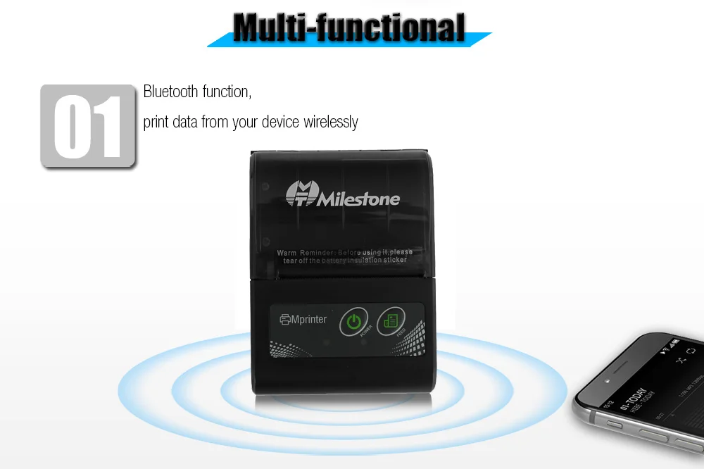 Термопринтер bluetooth чековый ios android windows pos мини Карманный USB термопринтер