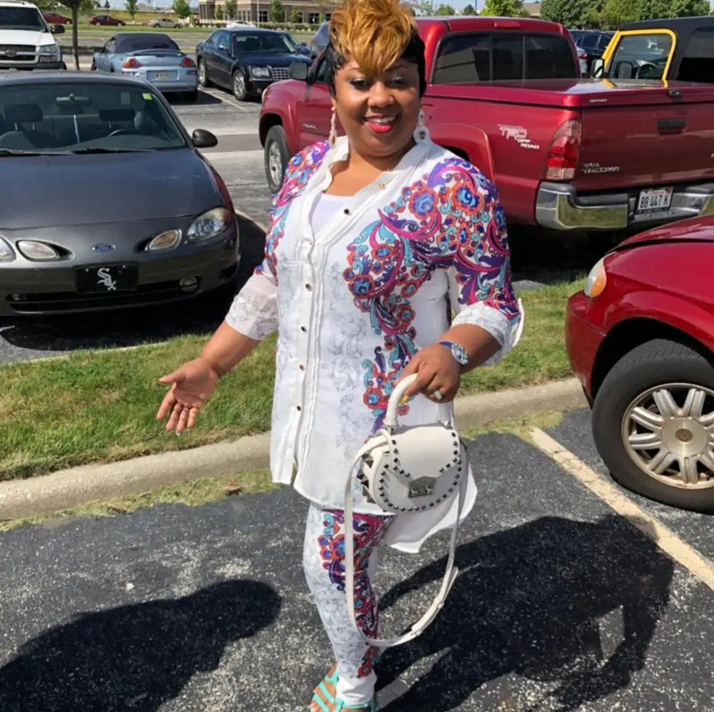 женский комплект Одежда в африканском стиле Эластичные мешковатые брюки с