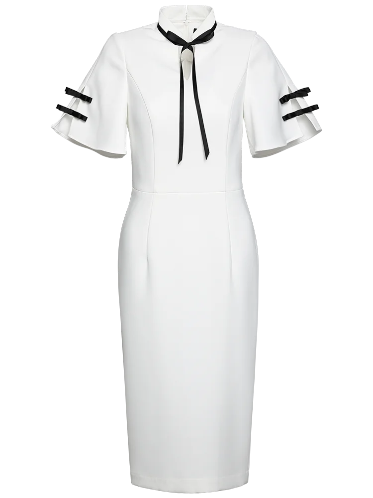 

High End Celebrity Dress Women's 2021 New Summer Temperament Trumpet Sleeve Fashion Slim Skirt