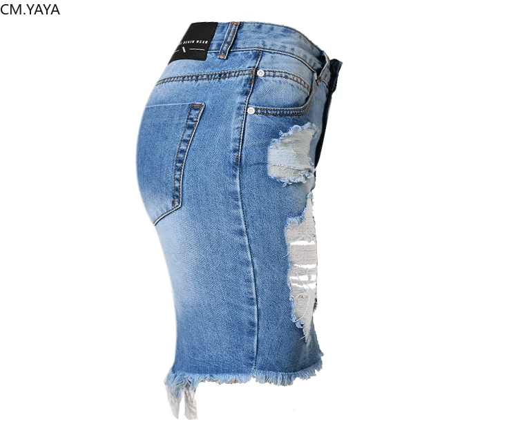 Женская джинсовая юбка с завышенной талией винтажная Модная Джинсовая карманами