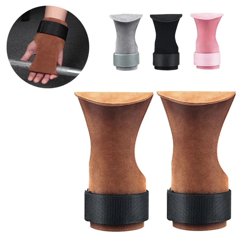 

1Pair Weight Lifting Hand Grips Gloves Palm Gym Fitness Power Protector Crossfit Workout Bodybuilding Wrist Support -40