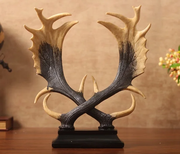 Винтажная скульптура оленей и рогов ручная работа смола понижающий рог модель