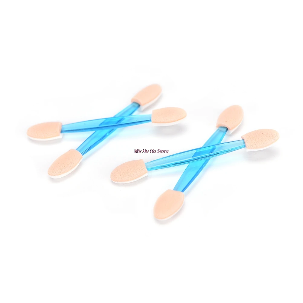 

10 Stks/partij Pro Spons Stok Vrouwen Cosmetische Makeup Tools Diy Dubbele Kop Oogschaduw Borstel Styling