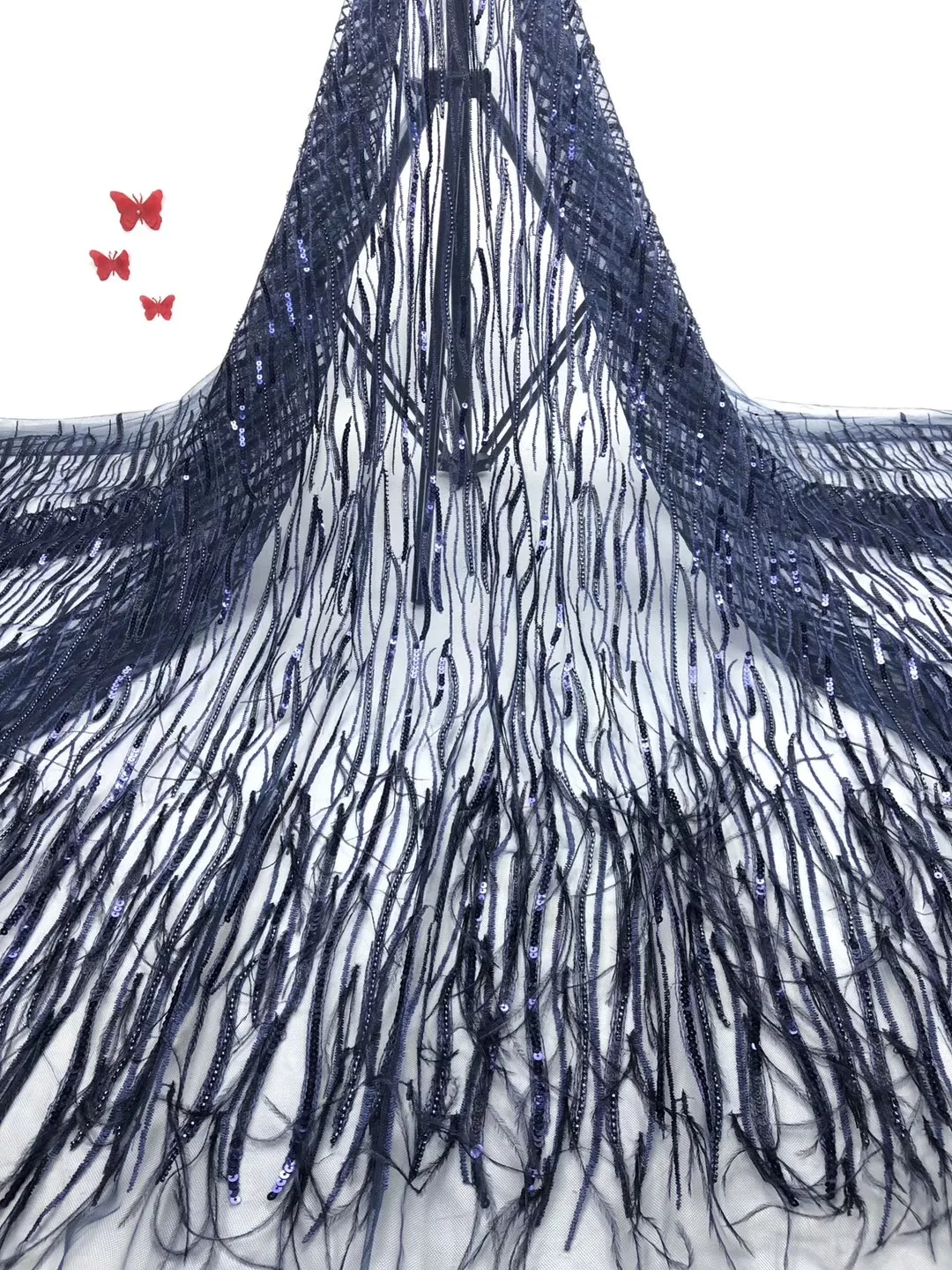 Последние зеленые нигерийские французские сетчатые кружевные ткани с вышивкой