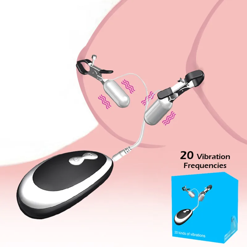 

20 Frequency Breast Vibration Clip Vibrating Egg Nipple Enhancement Suck Teaser Stimulation For Women Sex Toys Adult Game